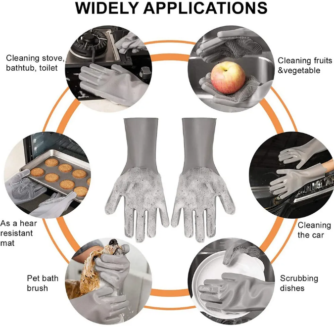 Silicon Washing Gloves